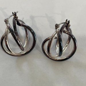 Triple Hoop Illusion Earrings